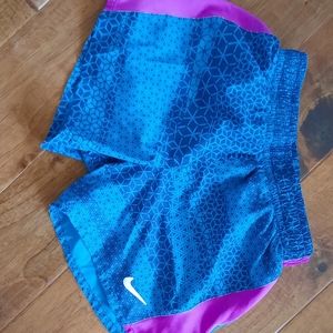 Girls Sz L Nike running shorts Blue/purple